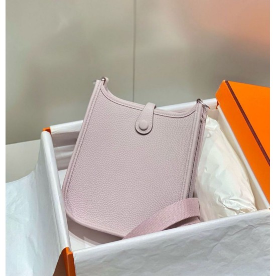 Special Grade Replica Hermes Evelyne III TPM pale mauve clemence bag Clone Sale