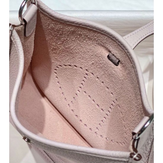 Special Grade Replica Hermes Evelyne III TPM pale mauve clemence bag Clone Sale