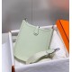 Special Grade Replica Hermes Evelyne III TPM Green Clemence Bag Clone Sale