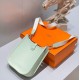 Special Grade Replica Hermes Evelyne III TPM Green Clemence Bag Clone Sale