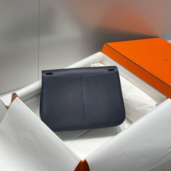 Best Replica Hermes Halzan 25 dark blue clemence bag Fake At Cheap Price Special Grade Replica Hermes Halzan 25 dark blue clemence bag Clone Sale