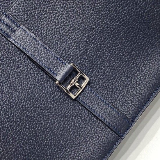 Best Replica Hermes Halzan 25 dark blue clemence bag Fake At Cheap Price Special Grade Replica Hermes Halzan 25 dark blue clemence bag Clone Sale