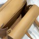 Special Grade Replica Hermes Halzan 25 dark camel clemence bag Clone Sale