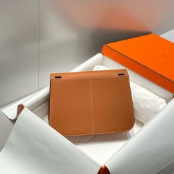 Special Grade Replica Hermes Halzan 25 brown clemence bag Clone Sale