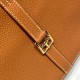 Special Grade Replica Hermes Halzan 25 brown clemence bag Clone Sale
