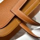 Special Grade Replica Hermes Halzan 25 brown clemence bag Clone Sale