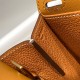 Special Grade Replica Hermes Halzan 25 brown clemence bag Clone Sale
