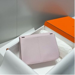 Special Grade Replica Hermes Halzan 25 light purple clemence bag Clone Sale