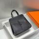Special Grade Replica Hermes Halzan 25 black clemence bag Clone Sale
