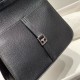 Special Grade Replica Hermes Halzan 25 black clemence bag Clone Sale