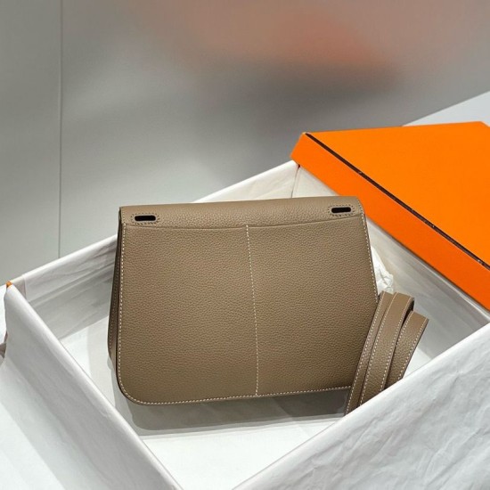 Best Replica Hermes Halzan 25 grayish brown clemence bag Fake At Cheap Price Special Grade Replica Hermes Halzan 25 grayish brown clemence bag Clone Sale