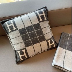 Special Grade Replica Hermes Avalon III Small Pillow in Gray Clone Sale