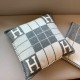 Special Grade Replica Hermes Avalon III Small Pillow in Gray Clone Sale