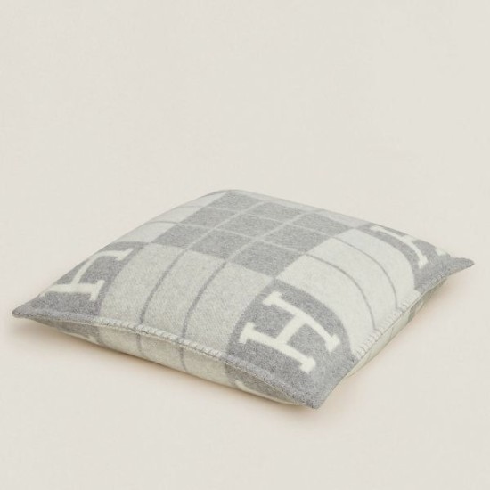 Special Grade Replica Hermes Avalon III Small Pillow in Gray Clone Sale