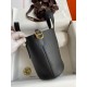 Special Grade Replica Hermes In The Bag Handmade Clemence Loop 18 Bag in Black Clone Sale