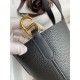 Special Grade Replica Hermes In The Bag Handmade Clemence Loop 18 Bag in Black Clone Sale