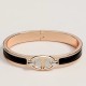 Special Grade Replica Hermes Mini Clic Anchor Chain Bracelet, Black Clone Sale
