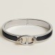 Special Grade Replica Hermes Mini Clic Anchor Chain Bracelet, Black Clone Sale