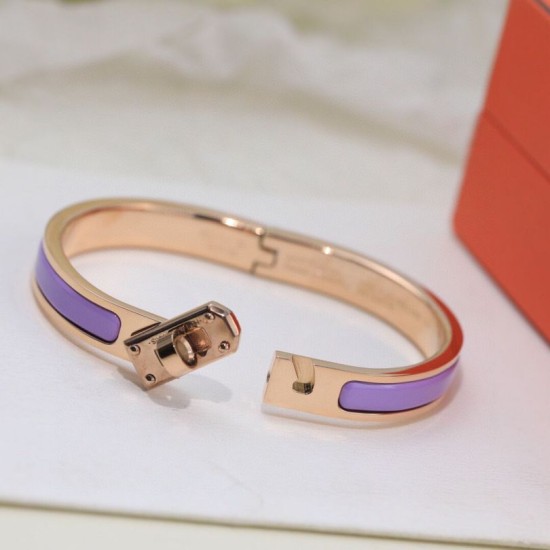 Special Grade Replica Hermes Mini Clic Kelly Bracelet, Purple Clone Sale