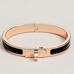 Special Grade Replica Hermes Mini Clic Kelly Bracelet, Black Clone Sale