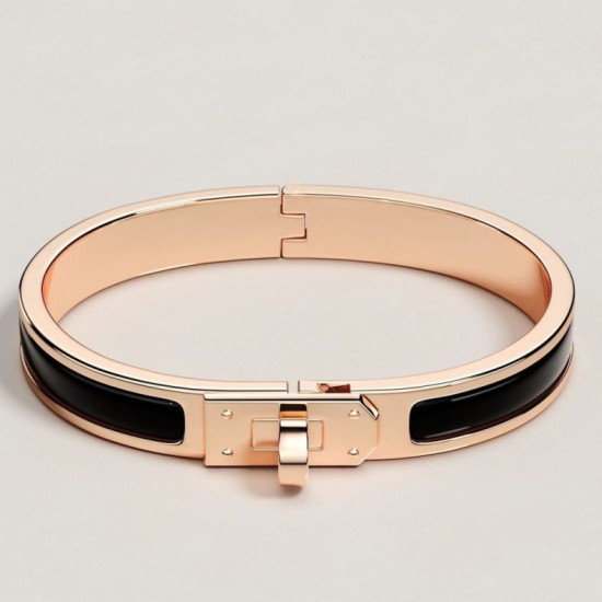 Special Grade Replica Hermes Mini Clic Kelly Bracelet, Black Clone Sale