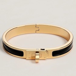 Special Grade Replica Hermes Mini Clic Kelly Bracelet, Black Clone Sale
