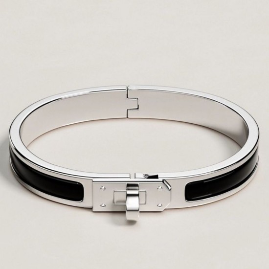 Special Grade Replica Hermes Mini Clic Kelly Bracelet, Black Clone Sale