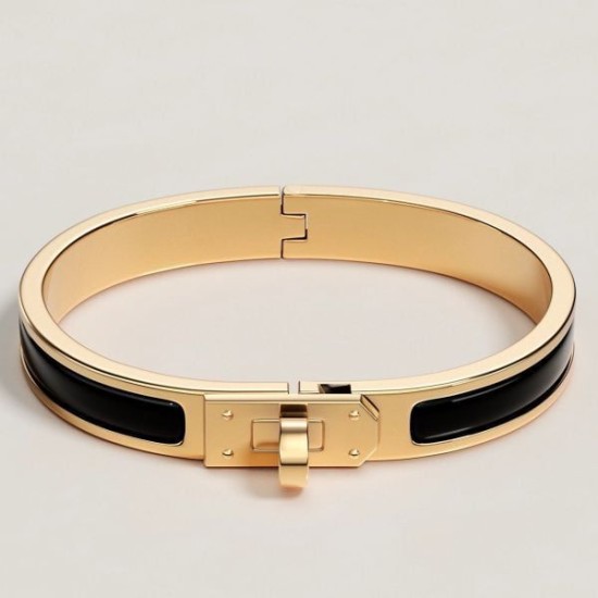 Special Grade Replica Hermes Mini Clic Kelly Bracelet, Black Clone Sale