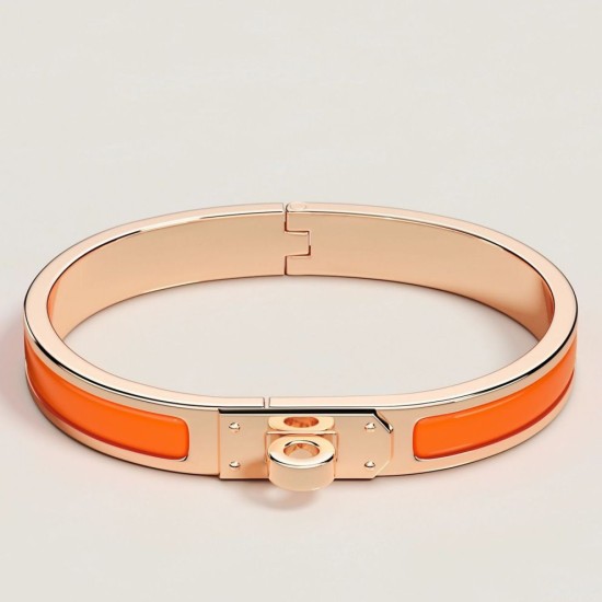 Special Grade Replica Hermes Mini Clic Kelly Bracelet, Orange Clone Sale