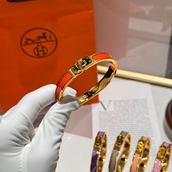 Special Grade Replica Hermes Mini Clic Kelly Bracelet, Orange Clone Sale