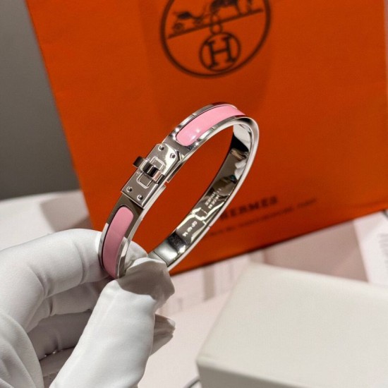 Special Grade Replica Hermes Mini Clic Kelly Bracelet, Pink Clone Sale