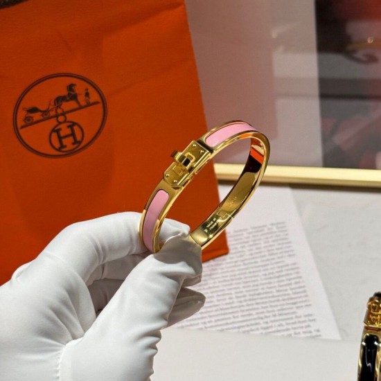 Special Grade Replica Hermes Mini Clic Kelly Bracelet, Pink Clone Sale