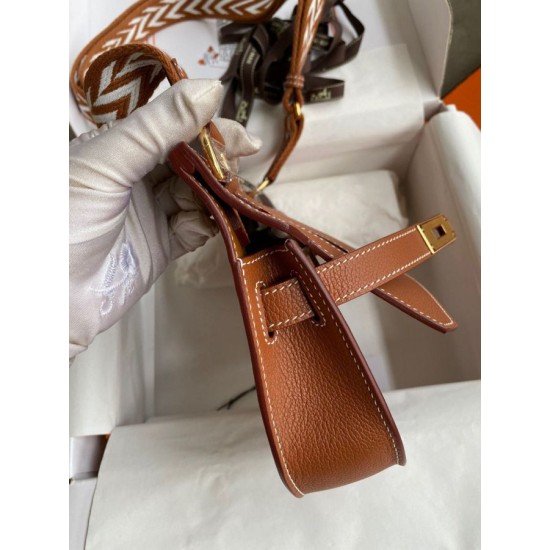 Special Grade Replica Hermes Jypsiere Mini brown calfskin bag Clone Sale