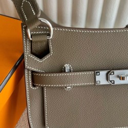 Special Grade Replica Hermes Jypsiere Mini handmade taupe calfskin bag Clone Sale