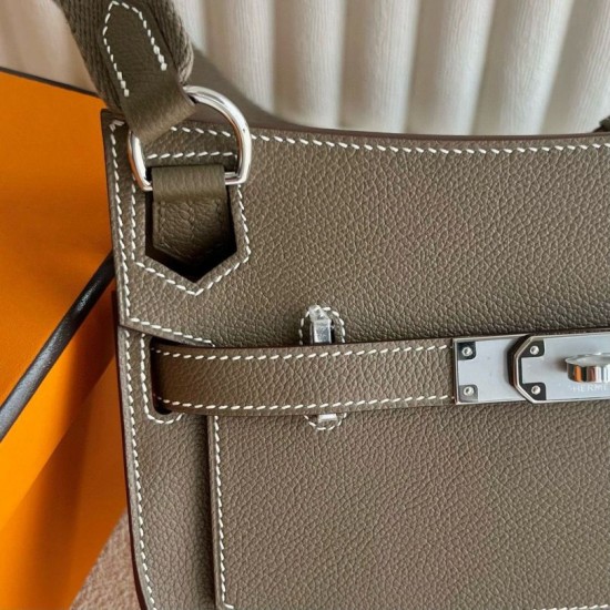 Special Grade Replica Hermes Jypsiere Mini handmade taupe calfskin bag Clone Sale