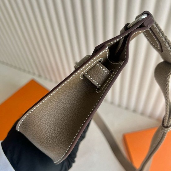 Special Grade Replica Hermes Jypsiere Mini handmade taupe calfskin bag Clone Sale