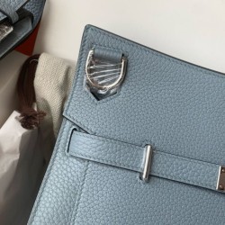 Special Grade Replica Hermes Jypsiere 28 handmade blue clemence bag Clone Sale