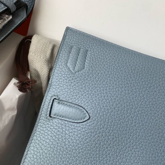 Special Grade Replica Hermes Jypsiere 28 handmade blue clemence bag Clone Sale