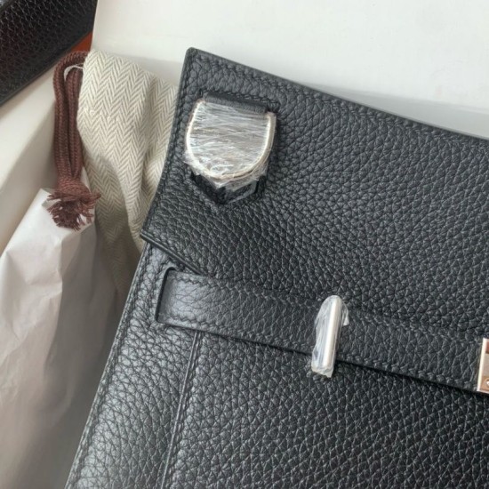 Special Grade Replica Hermes Jypsiere 28 handmade black clemence bag Clone Sale