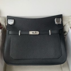 Special Grade Replica Hermes Jypsiere 28 handmade black clemence bag Clone Sale