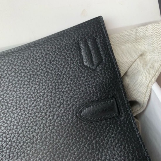 Special Grade Replica Hermes Jypsiere 28 handmade black clemence bag Clone Sale