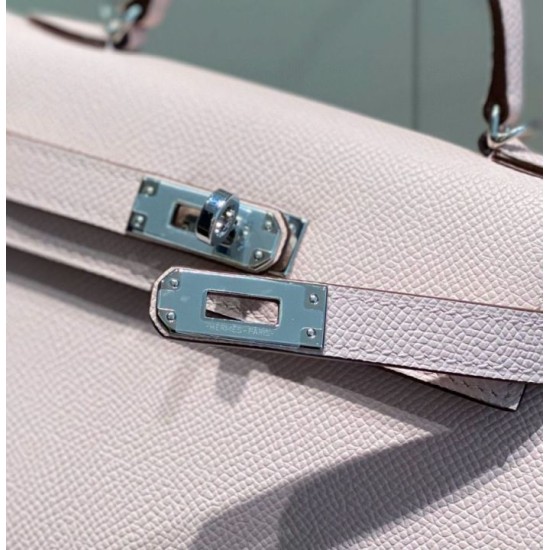 Special Grade Replica Hermes Kelly Mini II Bag in Pale Mauve Epsom with Gold Hardware Clone Sale