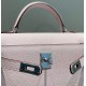 Special Grade Replica Hermes Kelly Mini II Bag in Pale Mauve Epsom with Gold Hardware Clone Sale
