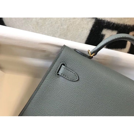 Special Grade Replica Hermes Kelly Mini II Bag in Green Almond Epsom with Gold Hardware Clone Sale