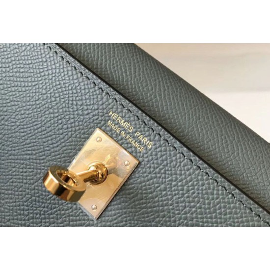 Special Grade Replica Hermes Kelly Mini II Bag in Green Almond Epsom with Gold Hardware Clone Sale