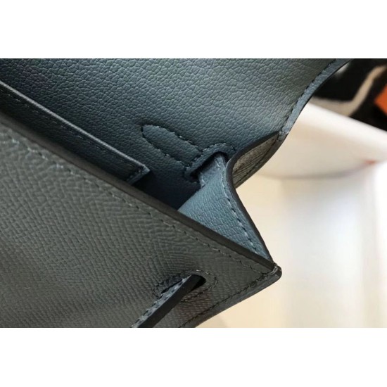 Special Grade Replica Hermes Kelly Mini II Bag in Green Almond Epsom with Gold Hardware Clone Sale