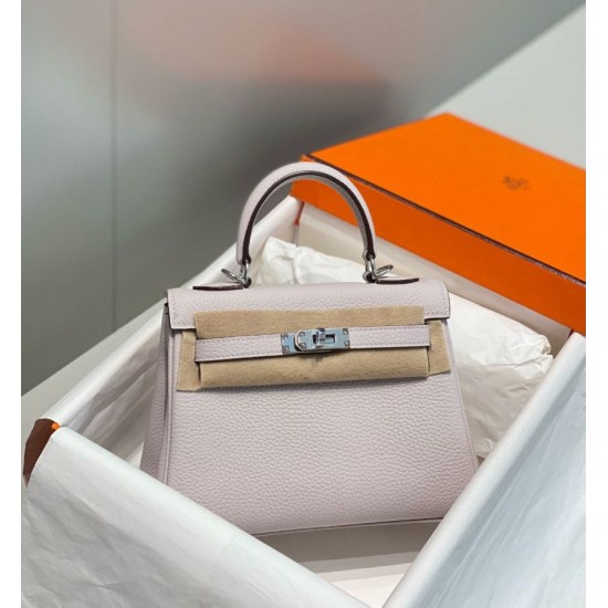 Best Replica Hermes Kelly 20cm/25cm Pale Mauve Clemence Bag with Silver Hardware Fake At Cheap Price Special Grade Replica Hermes Kelly 20cm/25cm Pale Mauve Clemence Bag with Silver Hardware Clone Sale