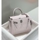 Best Replica Hermes Kelly 20cm/25cm Pale Mauve Clemence Bag with Silver Hardware Fake At Cheap Price Special Grade Replica Hermes Kelly 20cm/25cm Pale Mauve Clemence Bag with Silver Hardware Clone Sale