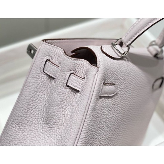 Best Replica Hermes Kelly 20cm/25cm Pale Mauve Clemence Bag with Silver Hardware Fake At Cheap Price Special Grade Replica Hermes Kelly 20cm/25cm Pale Mauve Clemence Bag with Silver Hardware Clone Sale