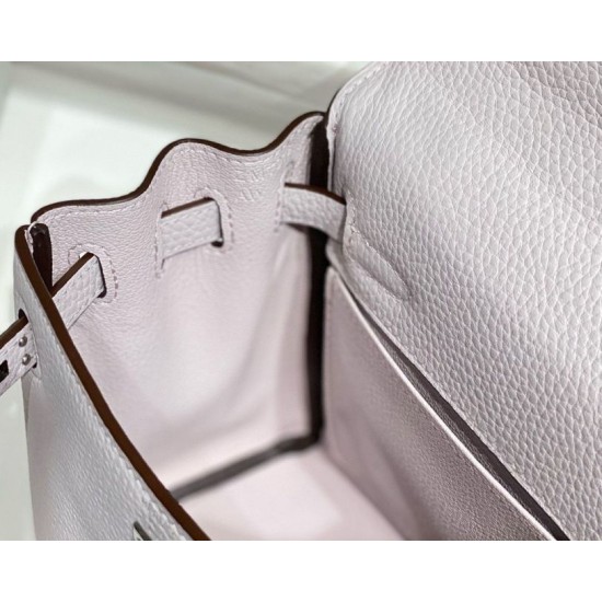 Best Replica Hermes Kelly 20cm/25cm Pale Mauve Clemence Bag with Silver Hardware Fake At Cheap Price Special Grade Replica Hermes Kelly 20cm/25cm Pale Mauve Clemence Bag with Silver Hardware Clone Sale